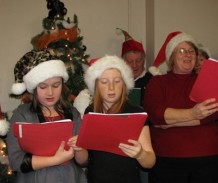 Barr's Insurance Christmas caroling