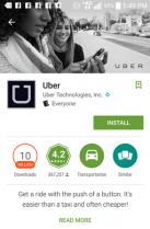 Uber Android app